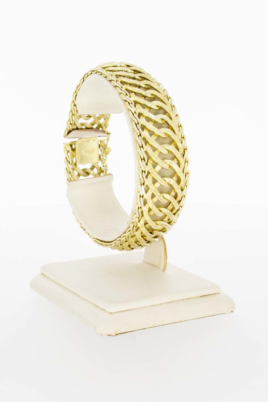 Geflochtenes 14 Karat Gold Armband - 19,5 cm