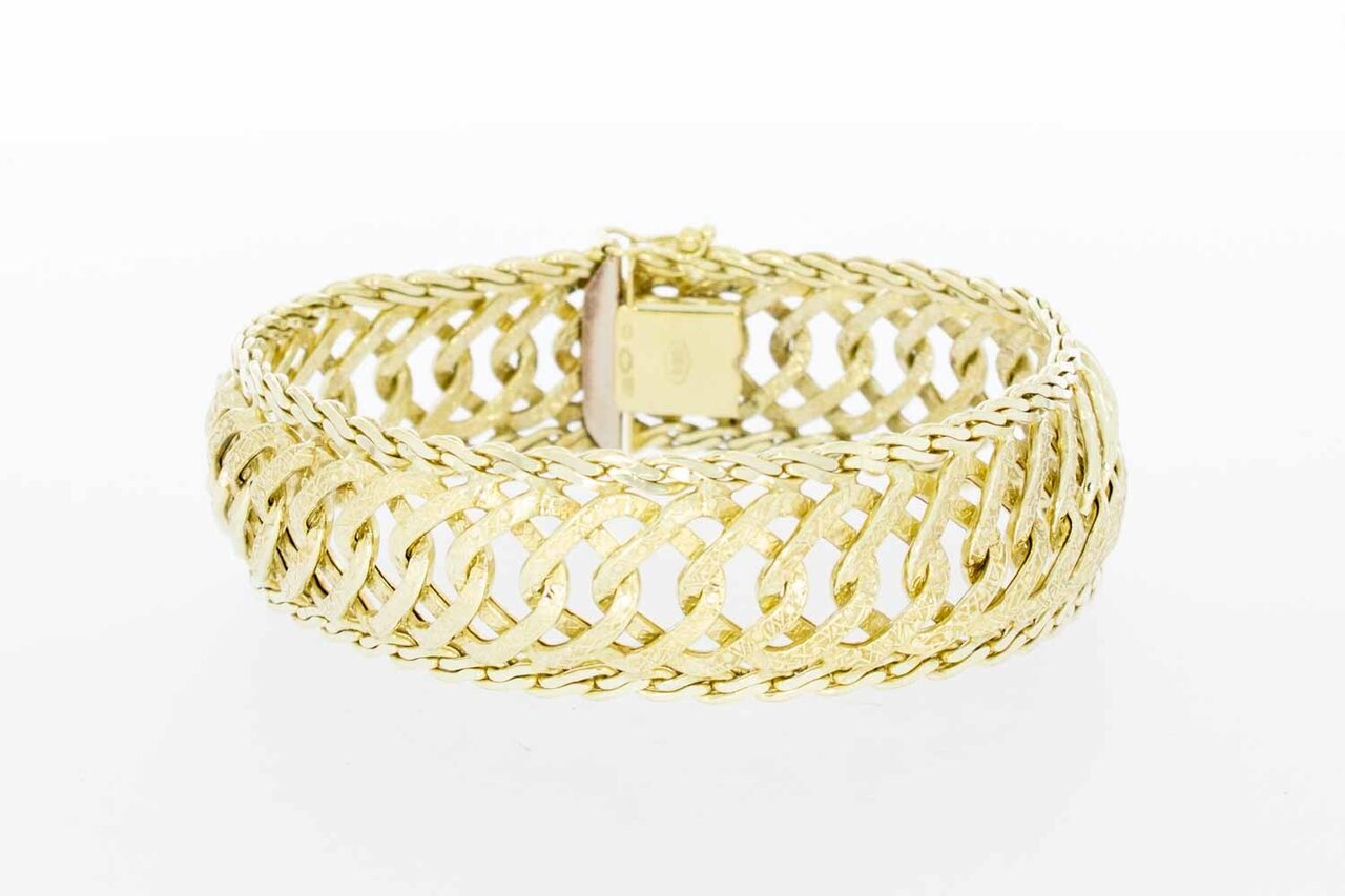 Geflochtenes 14 Karat Gold Armband - 19,5 cm