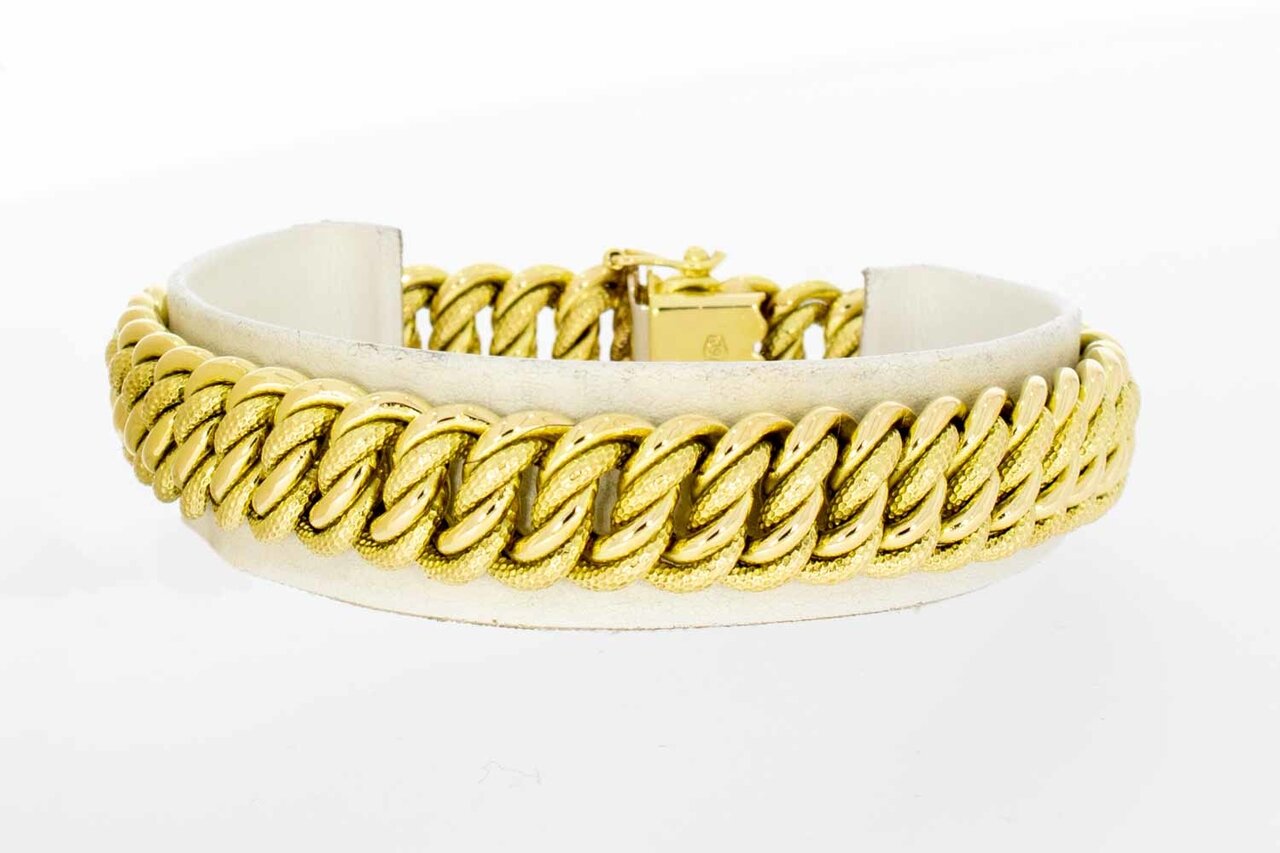 Geflochtene 18 Karat Gold Armband - 21 cm