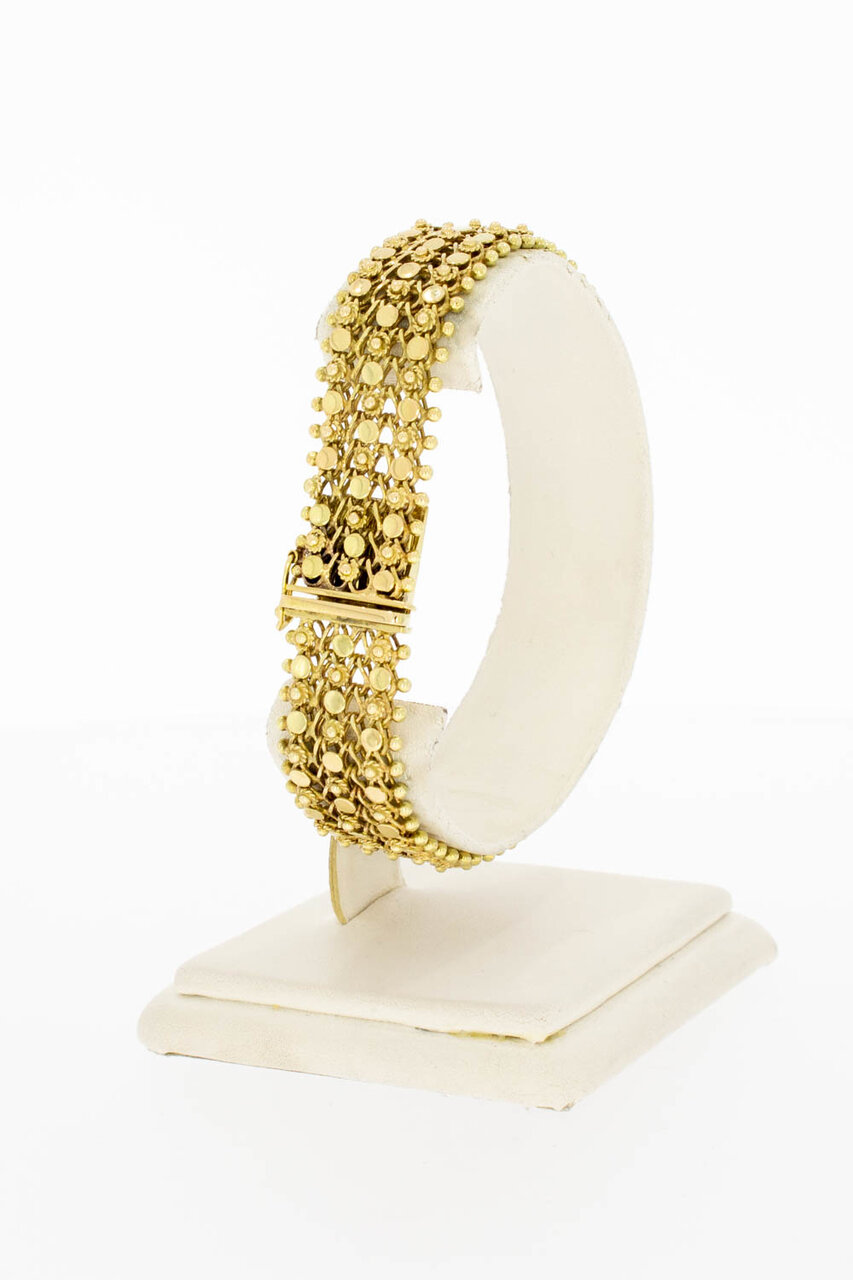 Geflochtenes 14 Karat Gold Armband - 19,3 cm