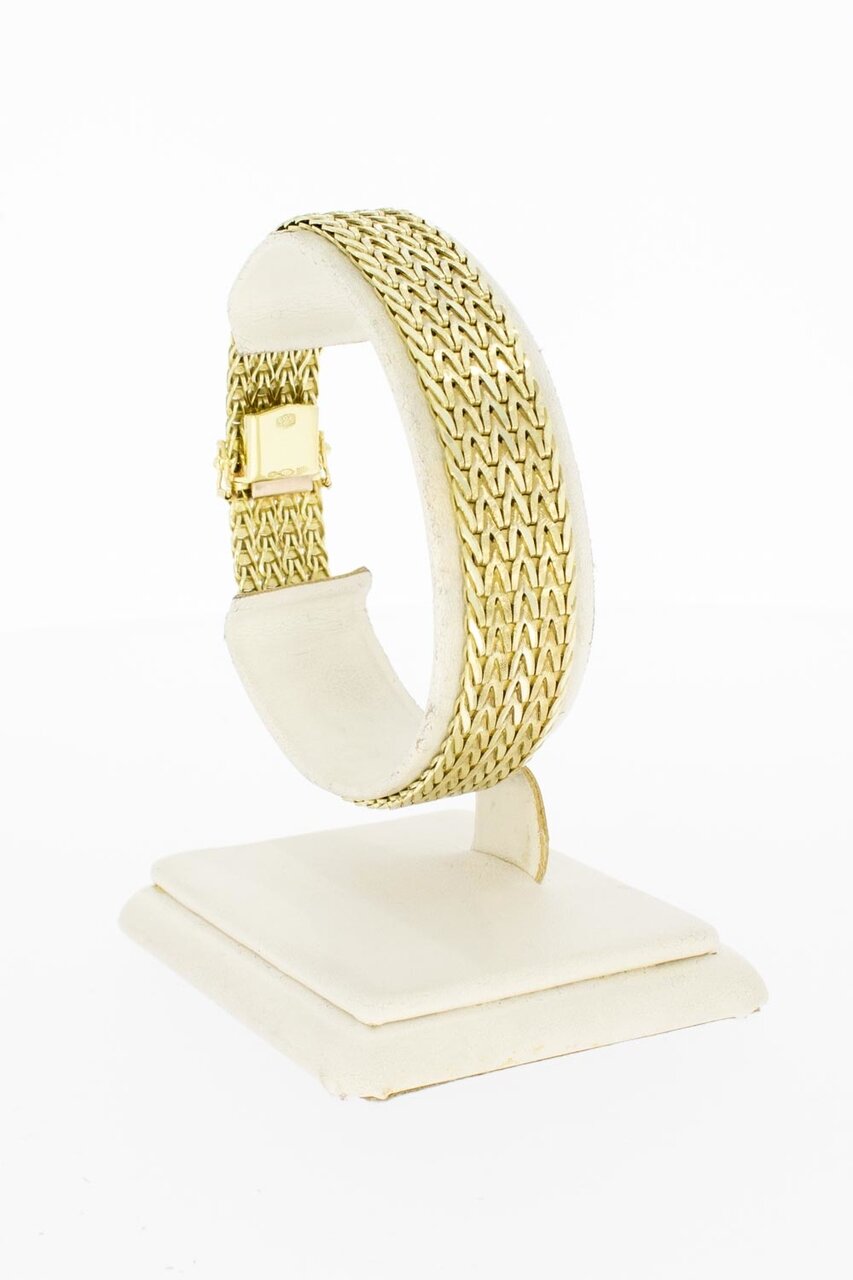 Geflochtenes Vintage Gold Armband 14 Karat - 19,1 cm