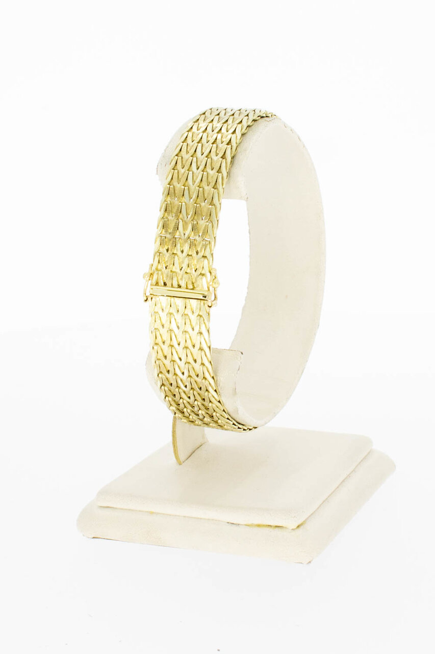 Geflochtenes Vintage Gold Armband 14 Karat - 19,1 cm