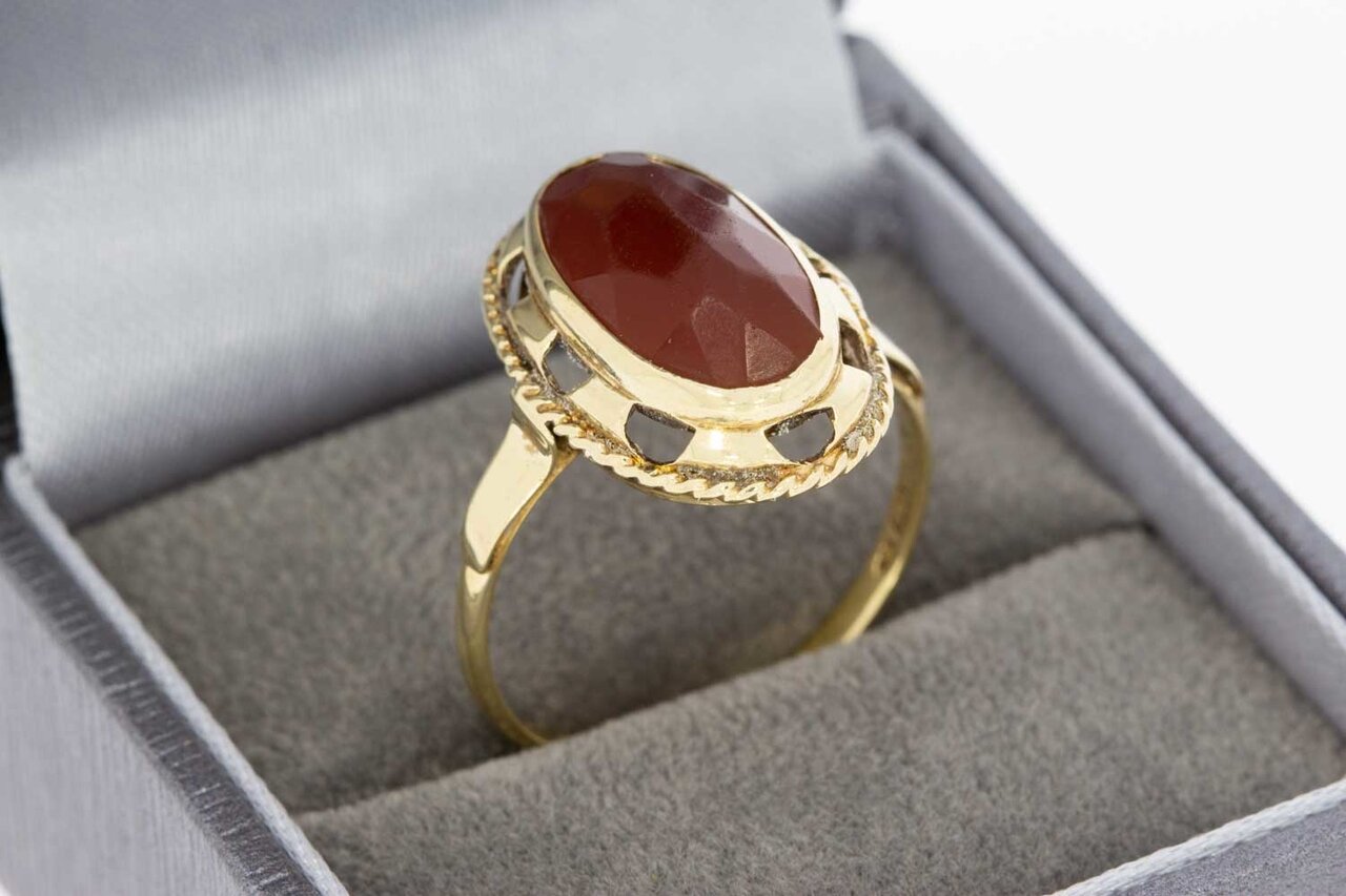 Vintage Karneol Ring aus 14 Karat Gold - 19,2 mm