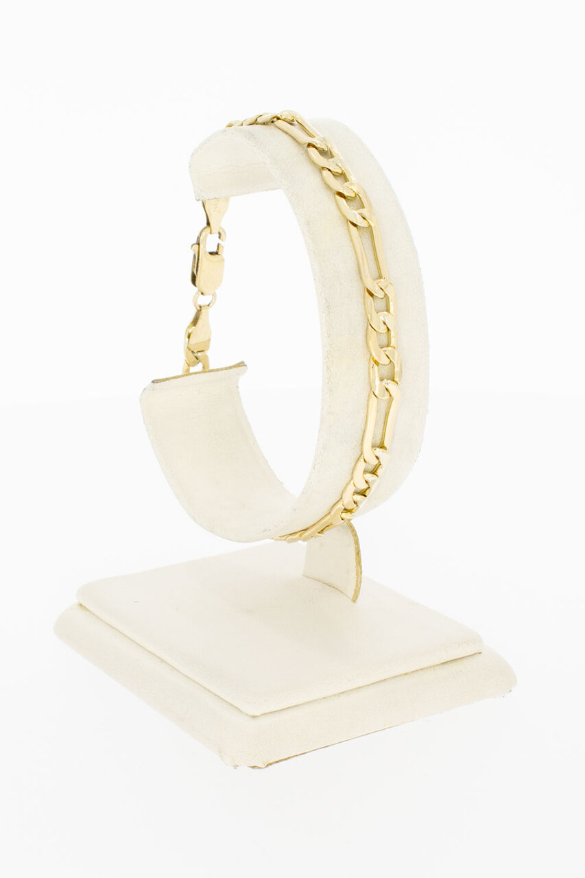 14 Karat Figaro Armband Gold - 19,8 cm