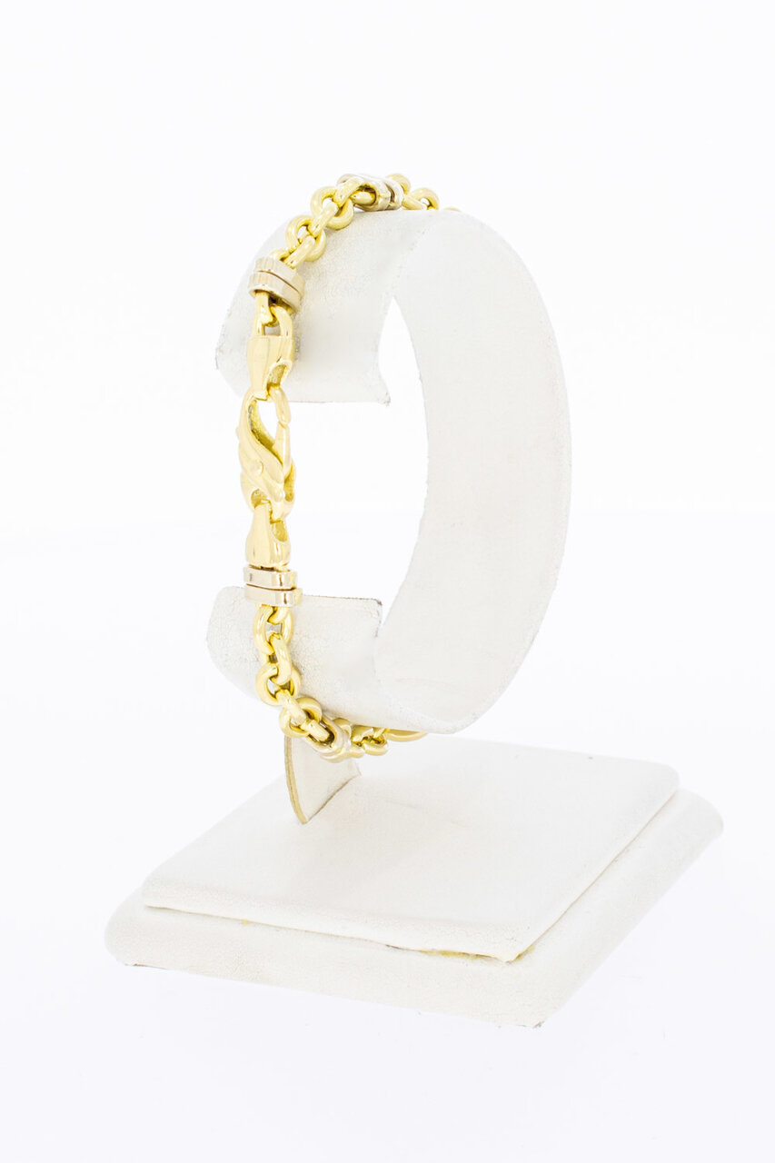 Bicolor 18 Karat Anker Gold Armband - 19,1 cm