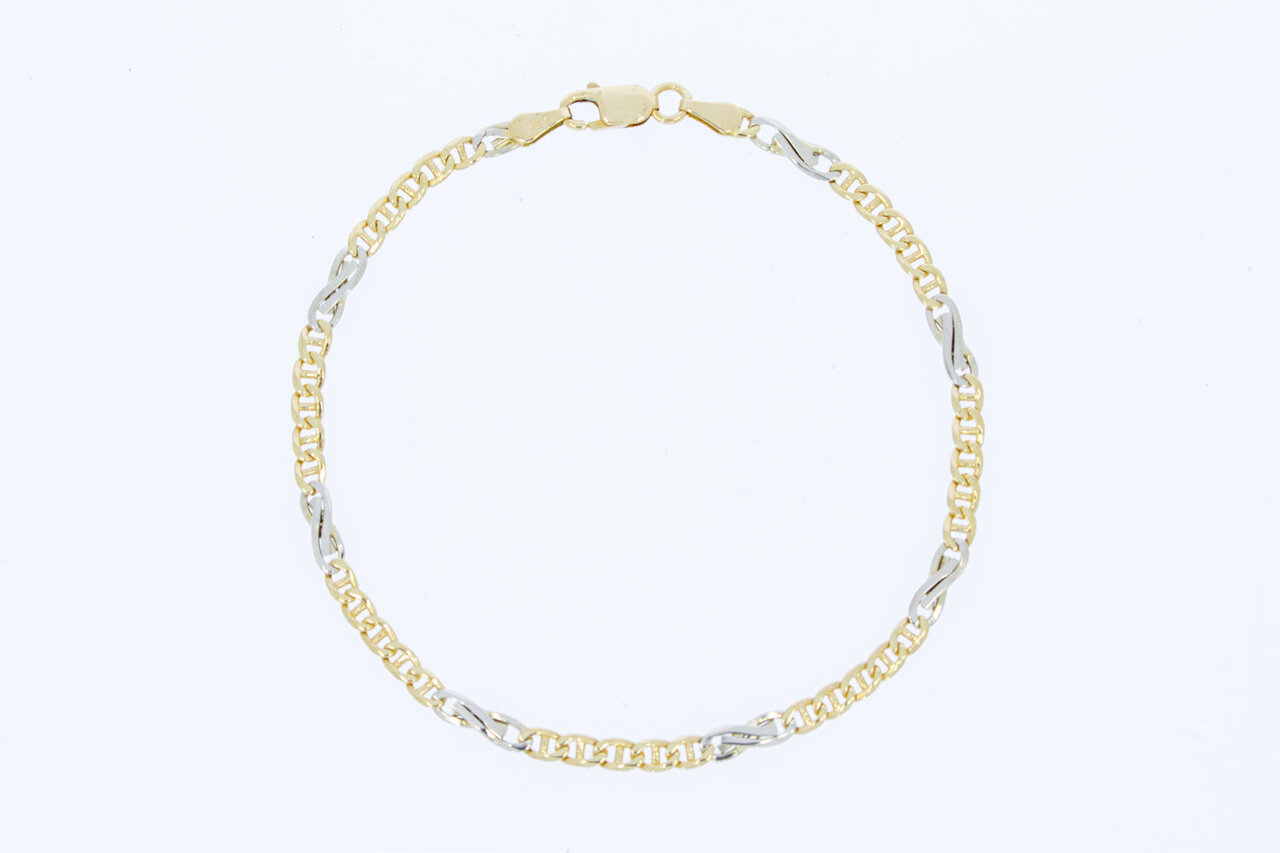 14 Karat Anker Infinity Goldarmband - 19,8 cm