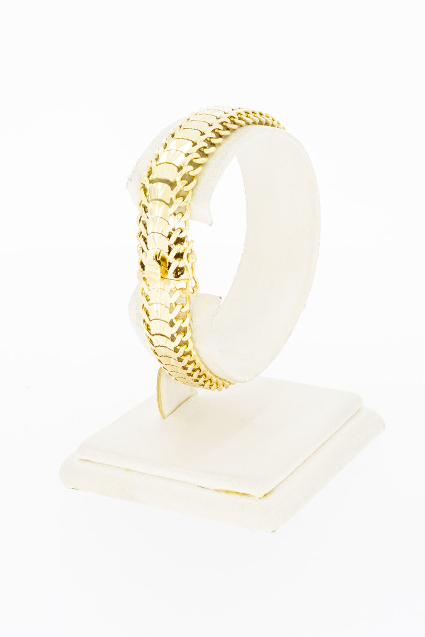14 Karat geflochtenes Vintage Goldarmband - 18 cm