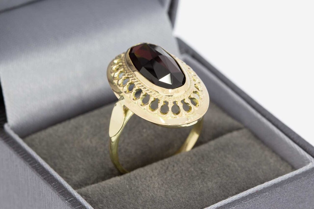 Vintage Granat Ring 14 Karat Gold - 18,1 mm