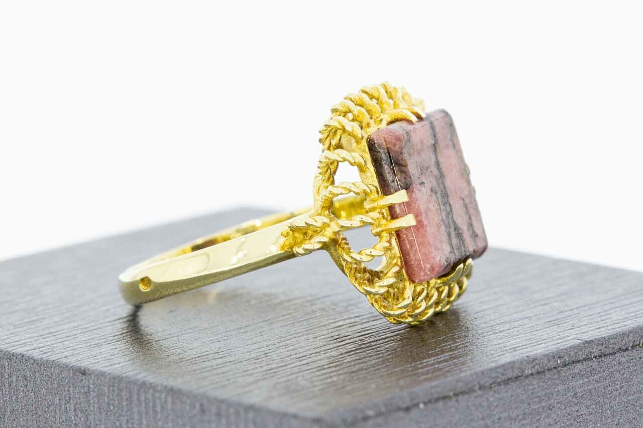 Vintage Ring aus 14 Karat Gold mit Rhodolit - 17,4 mm