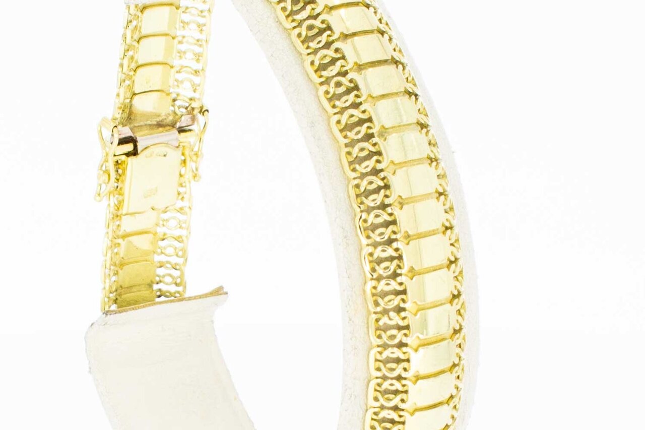 14 Karat geflochtenes Vintage Gold Armband - 20,5 cm