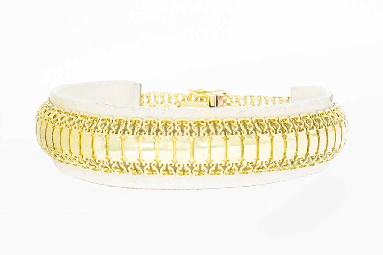 14 Karat geflochtenes Vintage Gold Armband - 20,5 cm