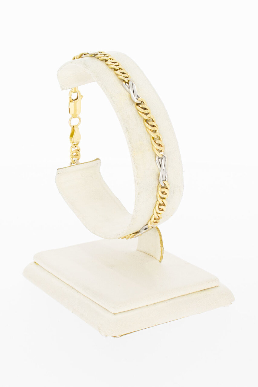 14 Karat Falkenauge Infinity Gold Armband - 19,7 cm