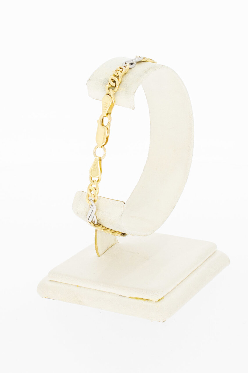 14 Karat Falkenauge Infinity Gold Armband - 19,7 cm