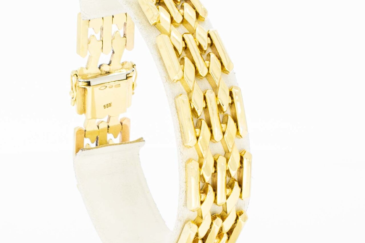 14 Karat Gold Barren Armband - 19,6 cm