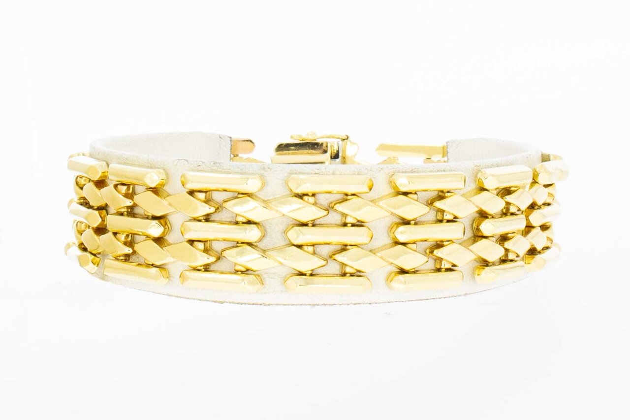 14 Karat Gold Barren Armband - 19,6 cm