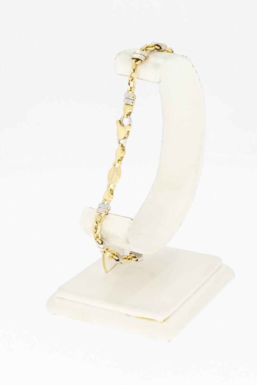 18 Karat Fantasy Anker Armband Gold - 21,6 cm