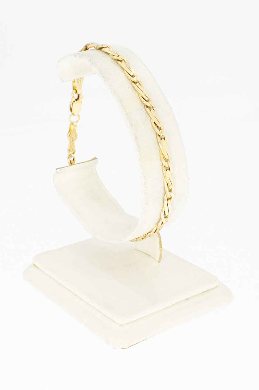 14 Karat Falkenauge Gold Armband - 20,1 cm