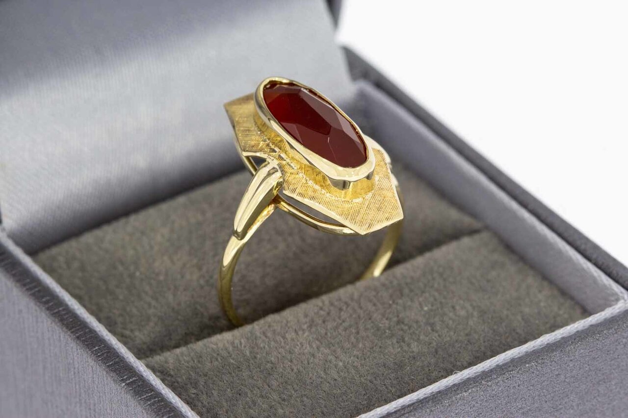 Vintage Karneol Ring 14 Karat Gold - 18,1 mm