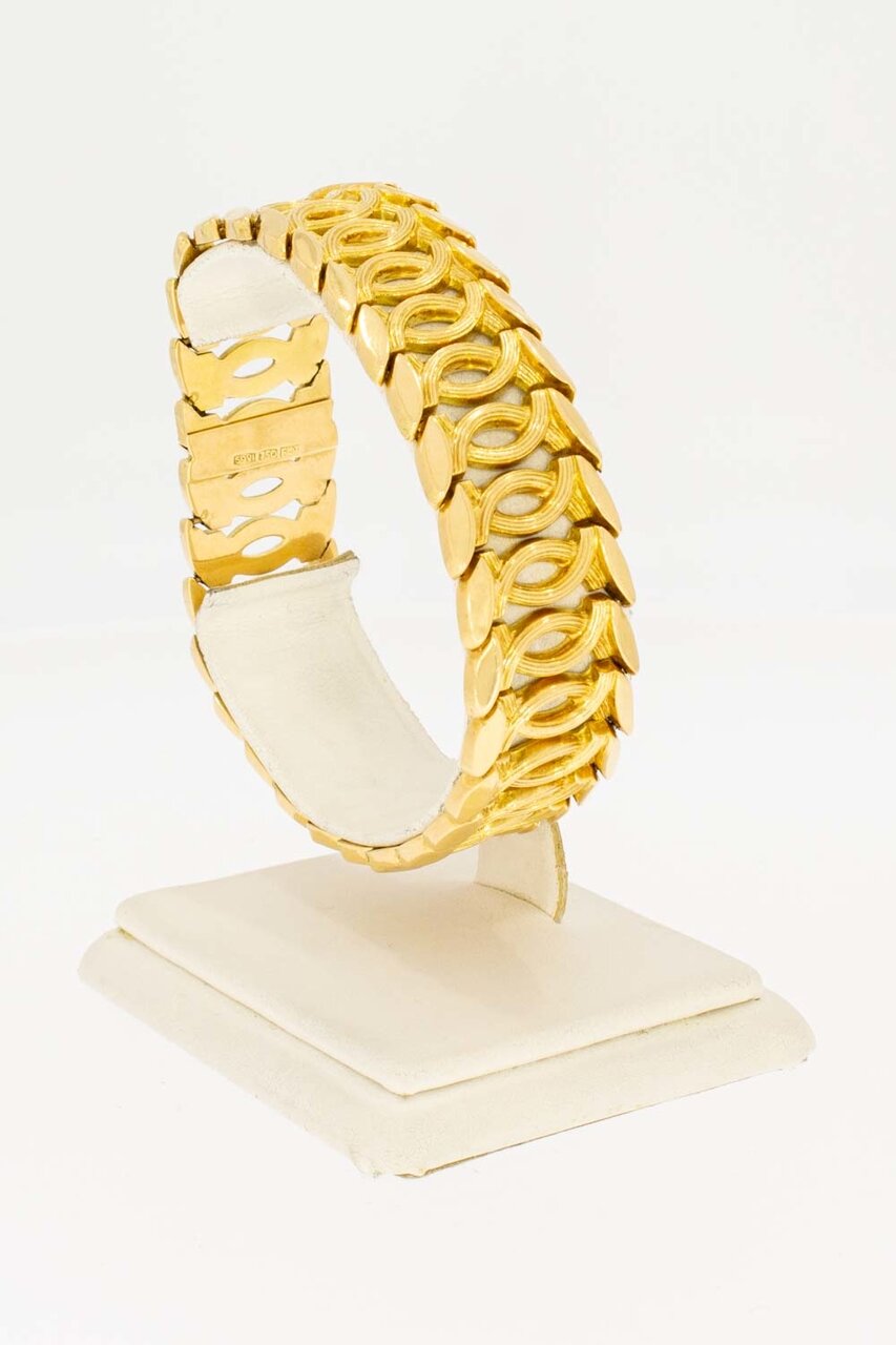 Vintage 18 Karat breites Gold Armband - 19,1 cm