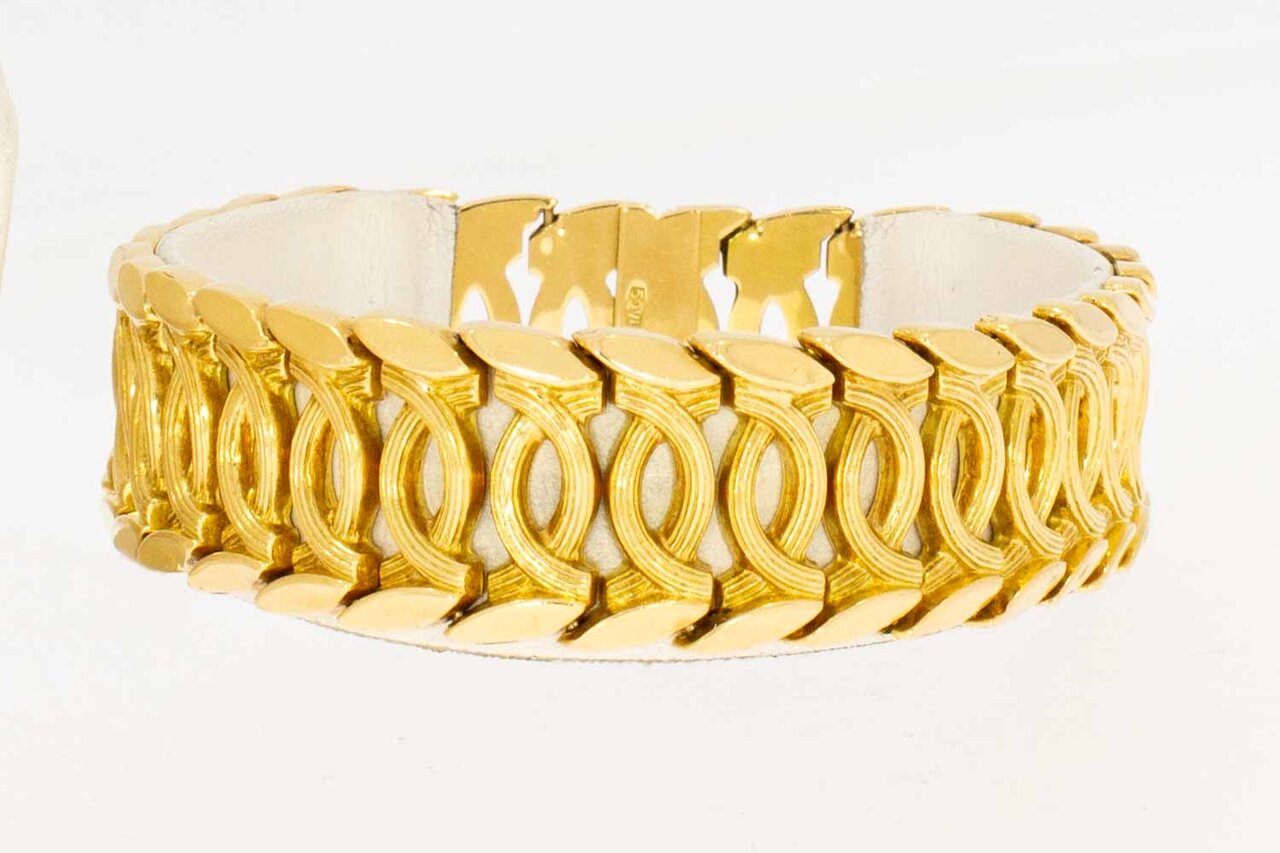 Vintage 18 Karat breites Gold Armband - 19,1 cm