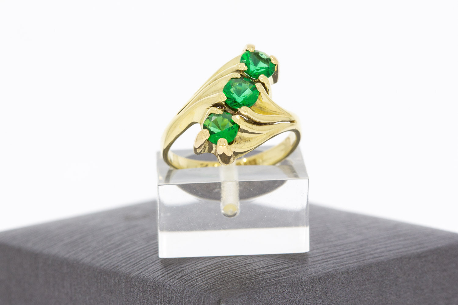 Vintage Smaragd Ring 14 Karat Gold - 16,7 mm