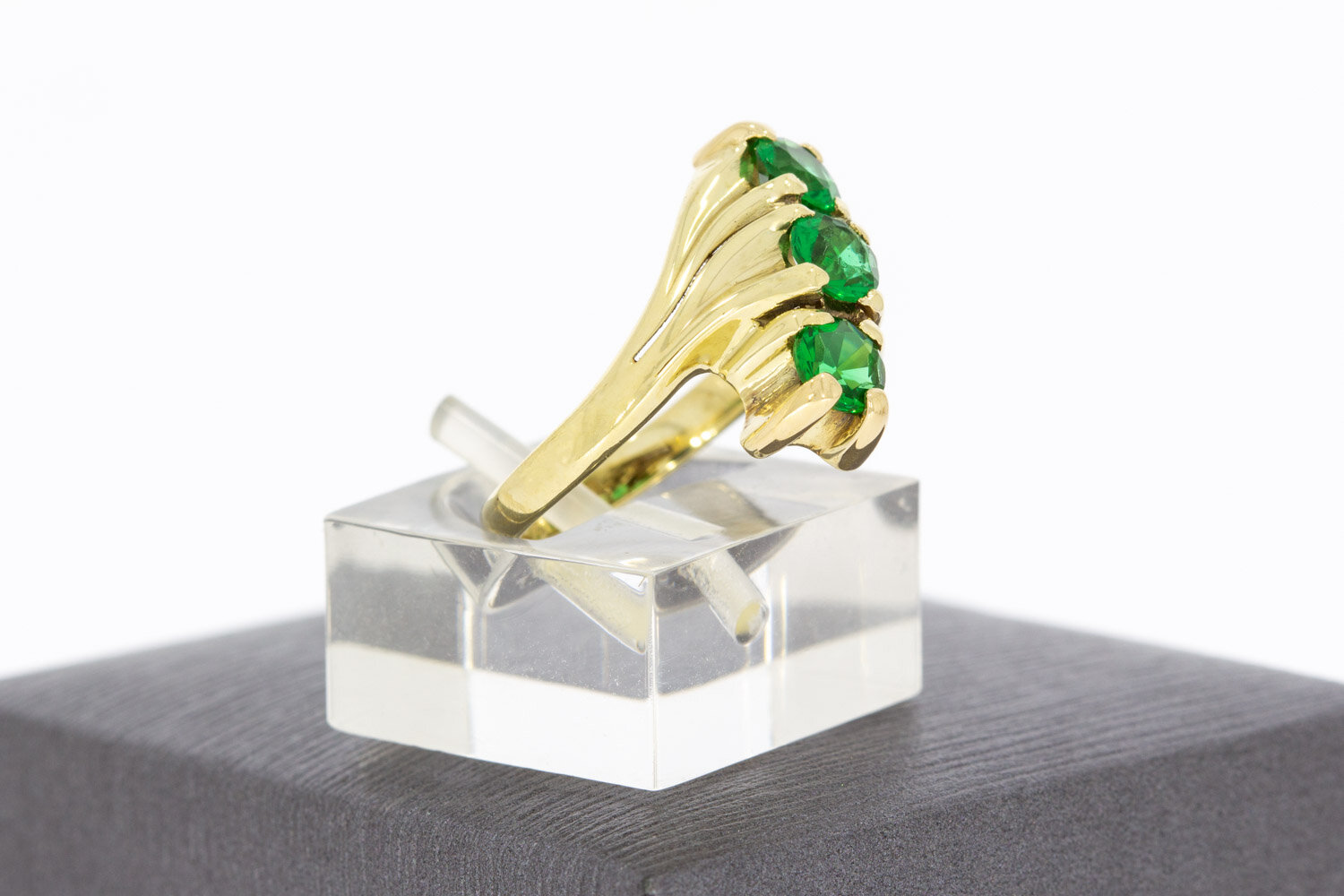 Vintage Smaragd Ring 14 Karat Gold - 16,7 mm