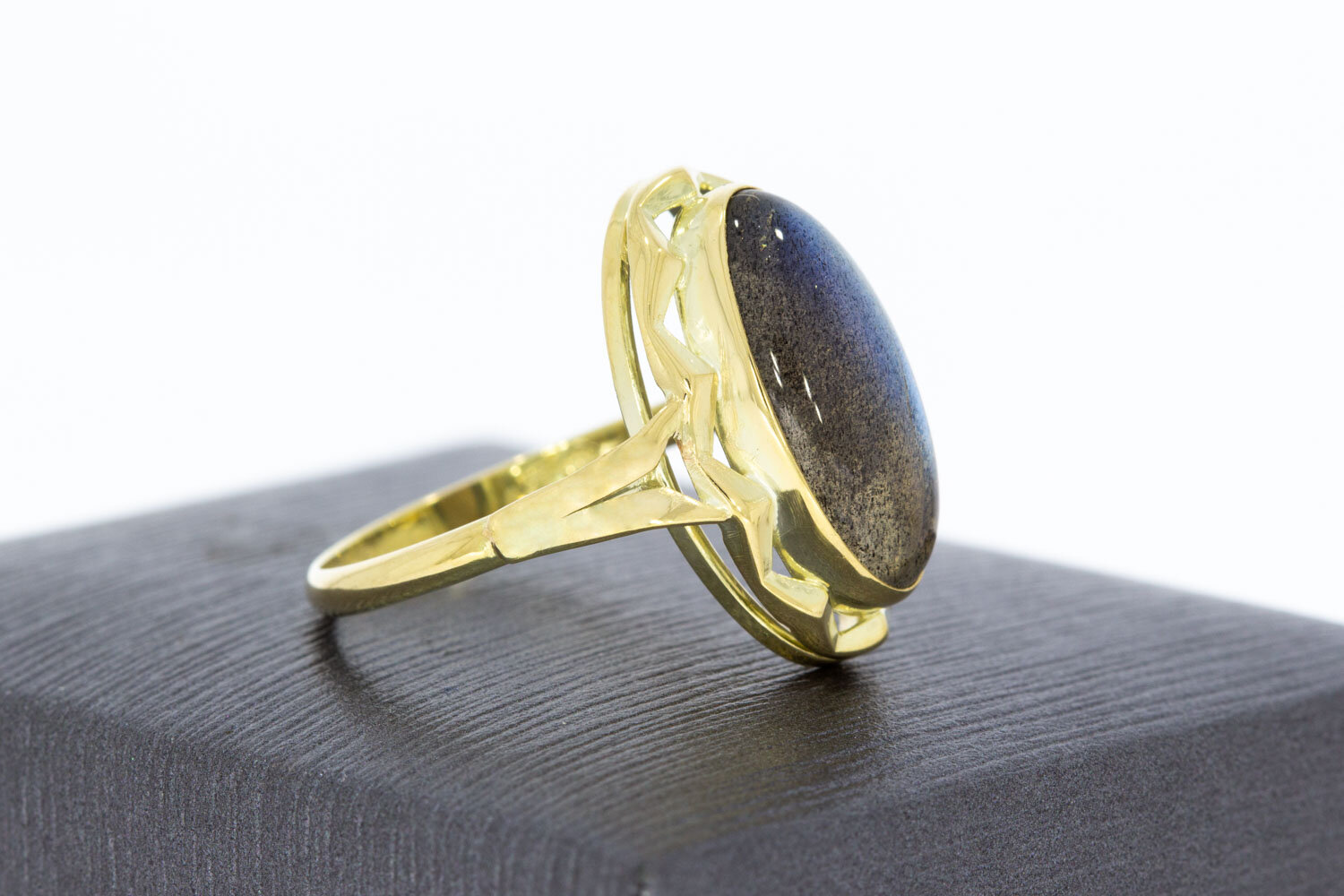 Labradorit  Ring 14 Karat Gold - 17,4 mm