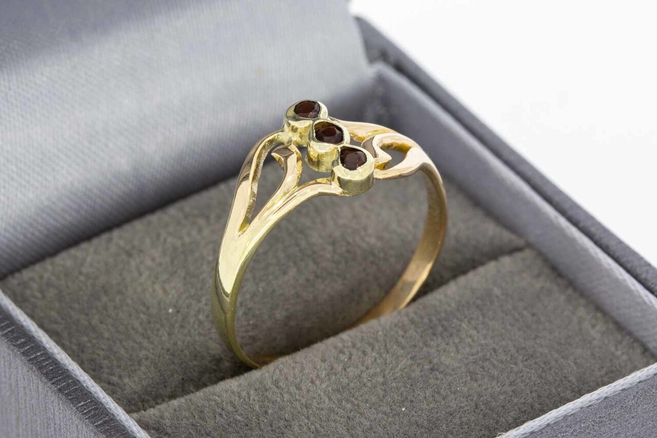 Vintage Granat Ring 14 Karat Gold - 19,6 mm