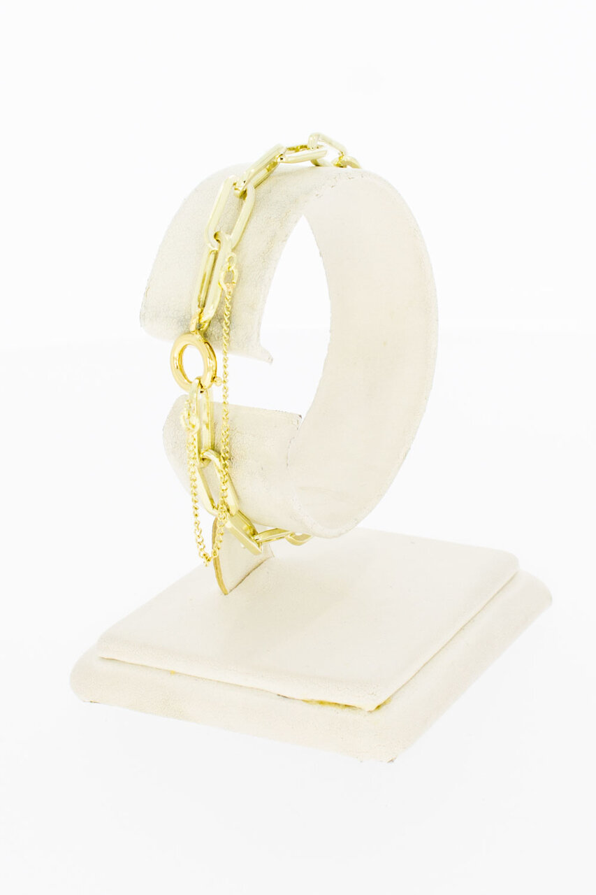 14 Karat Paperclip Goldarmband - 17,4 cm