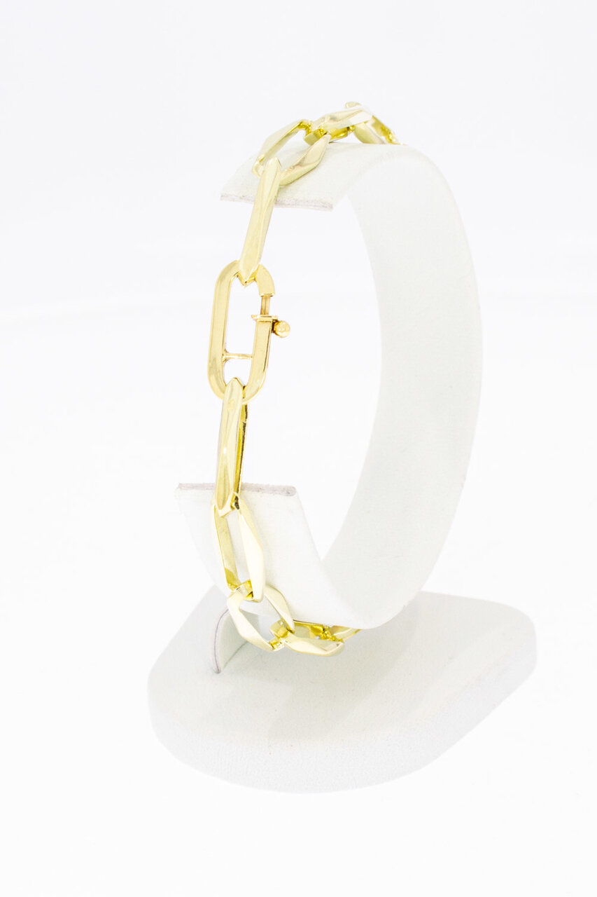 14 Karat Goldene Paperclip Armband - 20,3 cm
