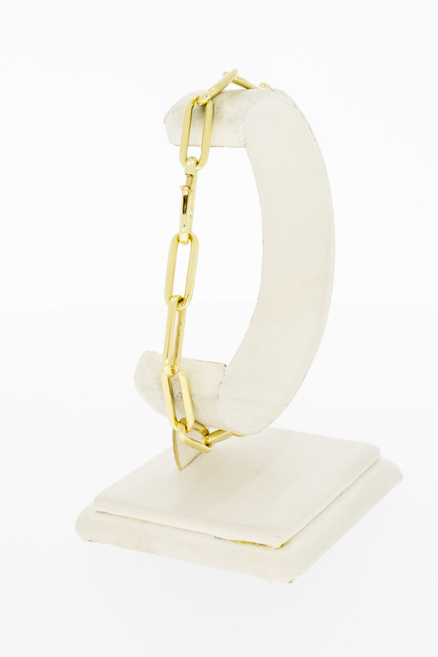 14 Karat Paperclip Gold Armband - 21,8 cm