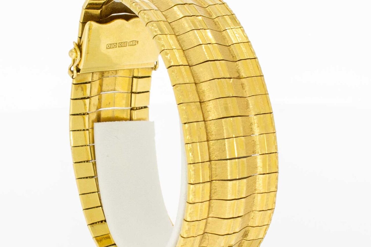 18 Karat breites Gold Armband - 18,9 cm