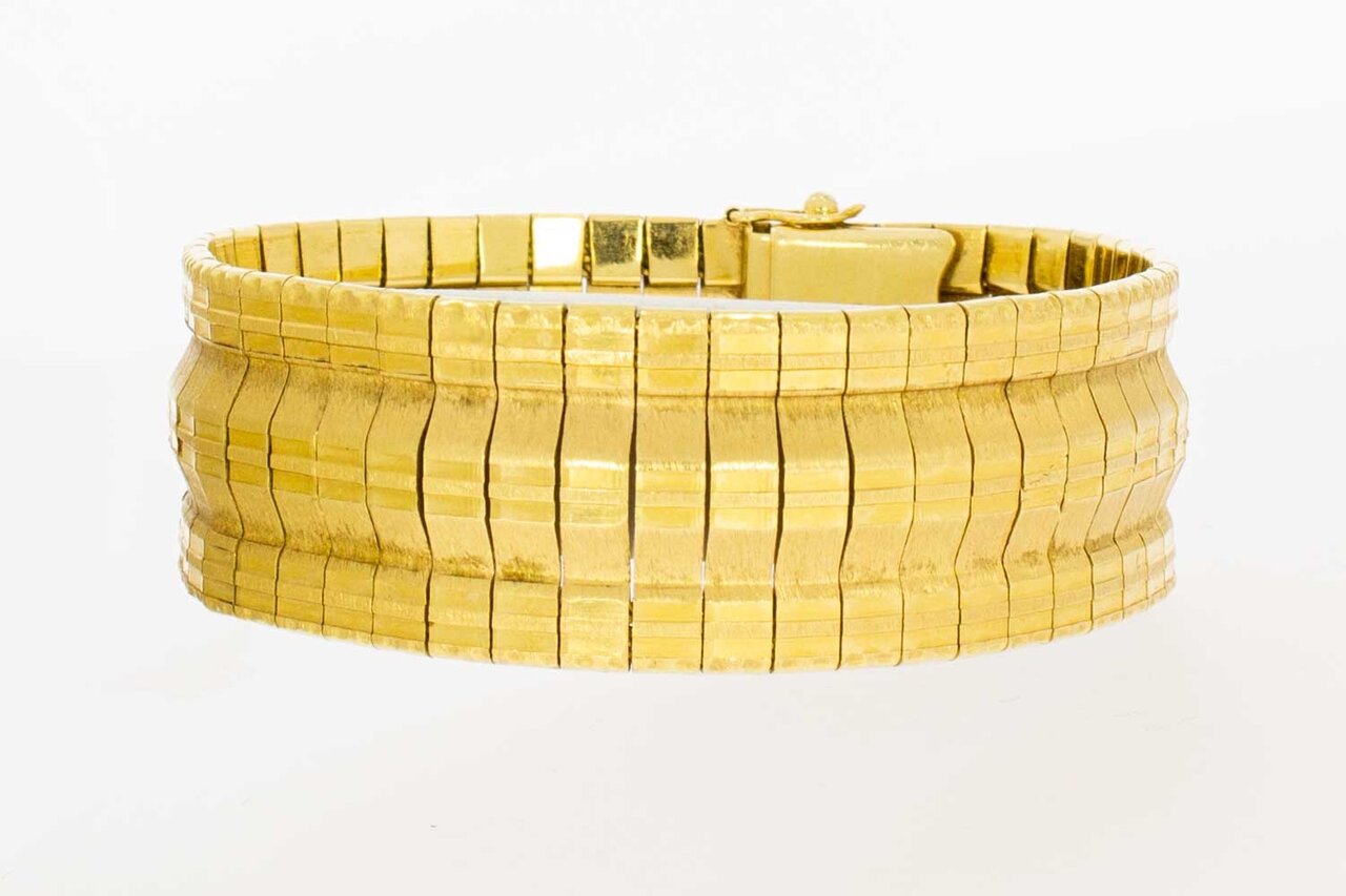 18 Karat breites Gold Armband - 18,9 cm