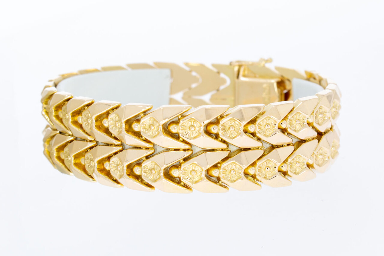 Breites Gold Armband 18 Karat - 19,2 cm