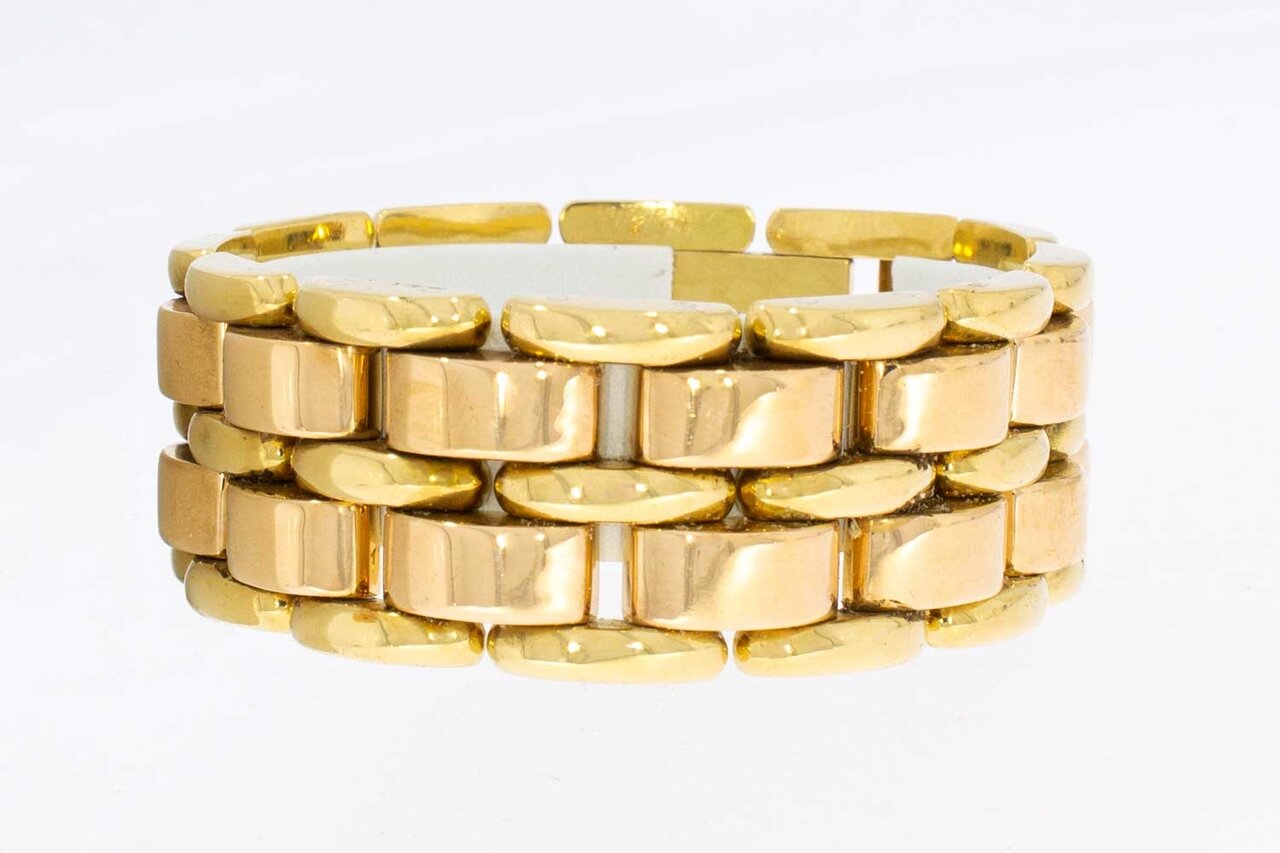 Breites 18 Karat Gold Barrenarmband - 17,6 cm