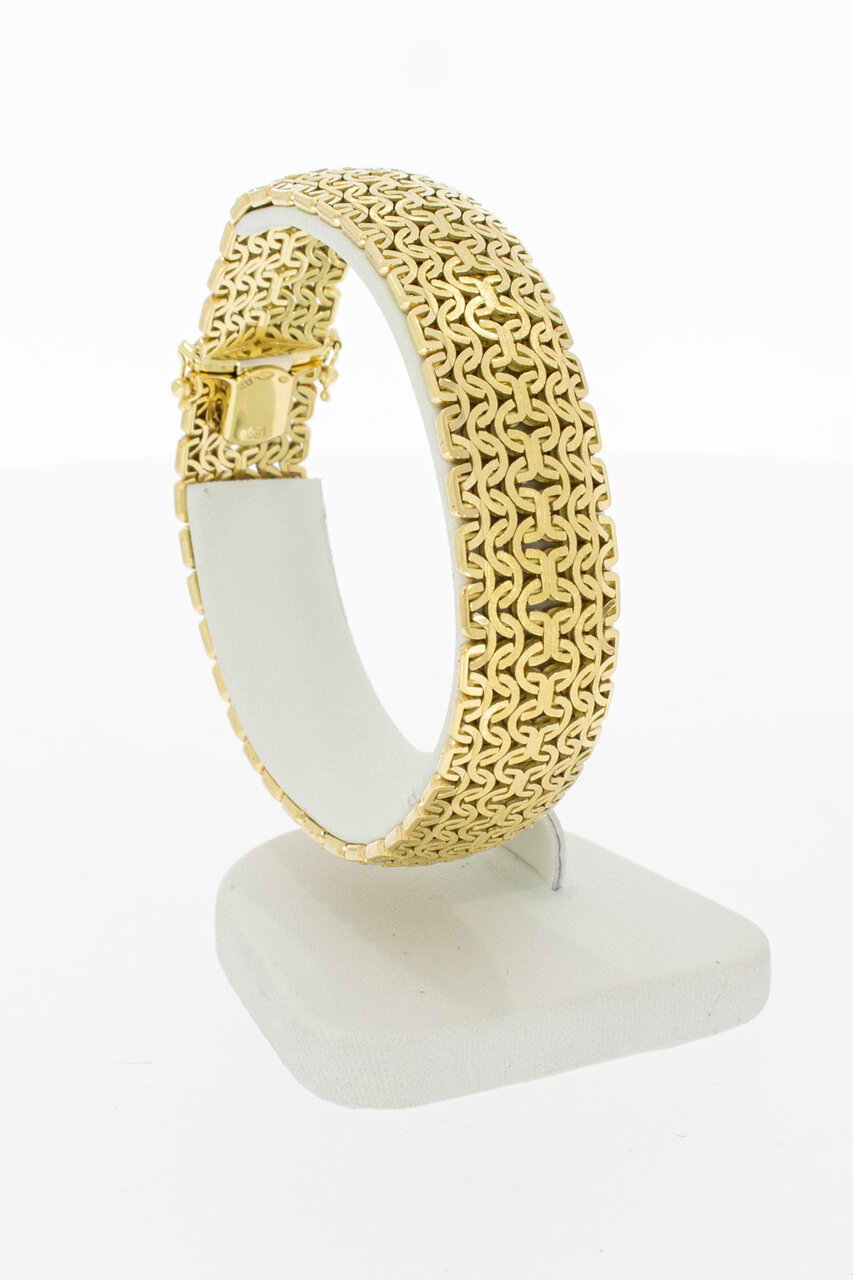 Breites Vintage Gold Armband 14 Karat - 19,4 cm