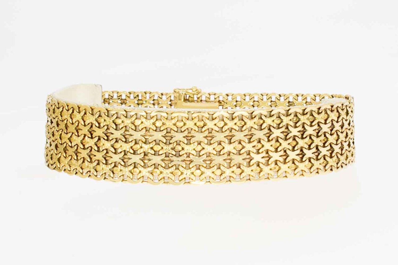 Geflochtenes 14 Karat Vintage Gold Armband - 23,3 cm