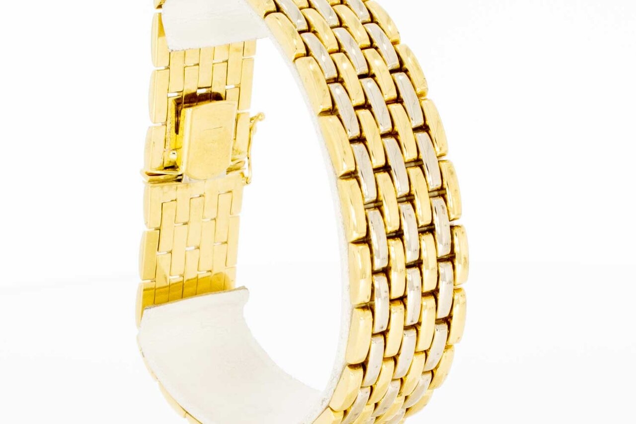 Breites 18 Karat Milaneser Gold Armband - 20 cm