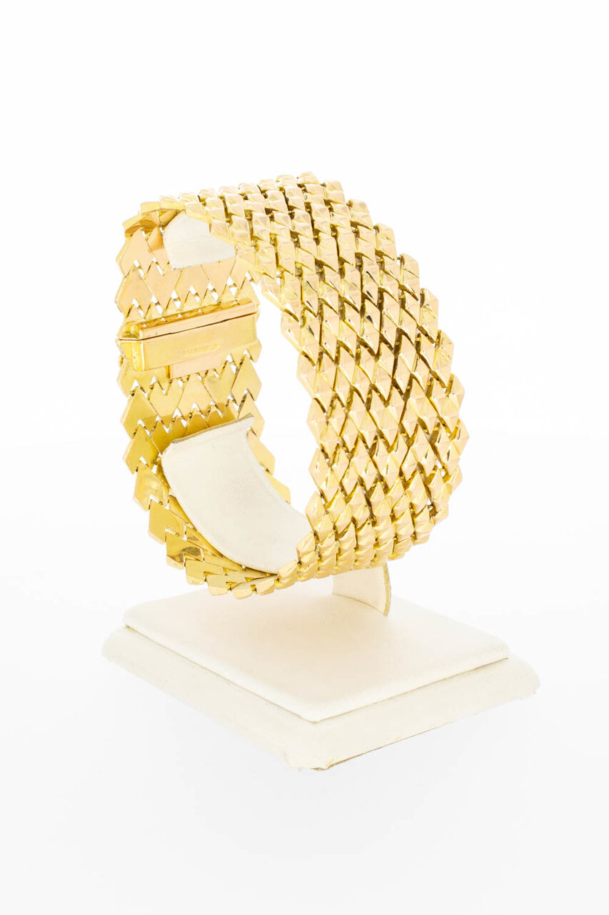 Breites 18 Karat vintage Gold Armband - 19 cm