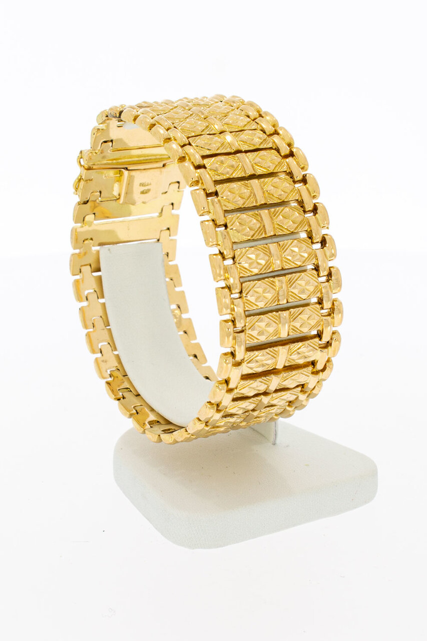 Breites 18 Karat Goldbarren Armband - 18,8 cm