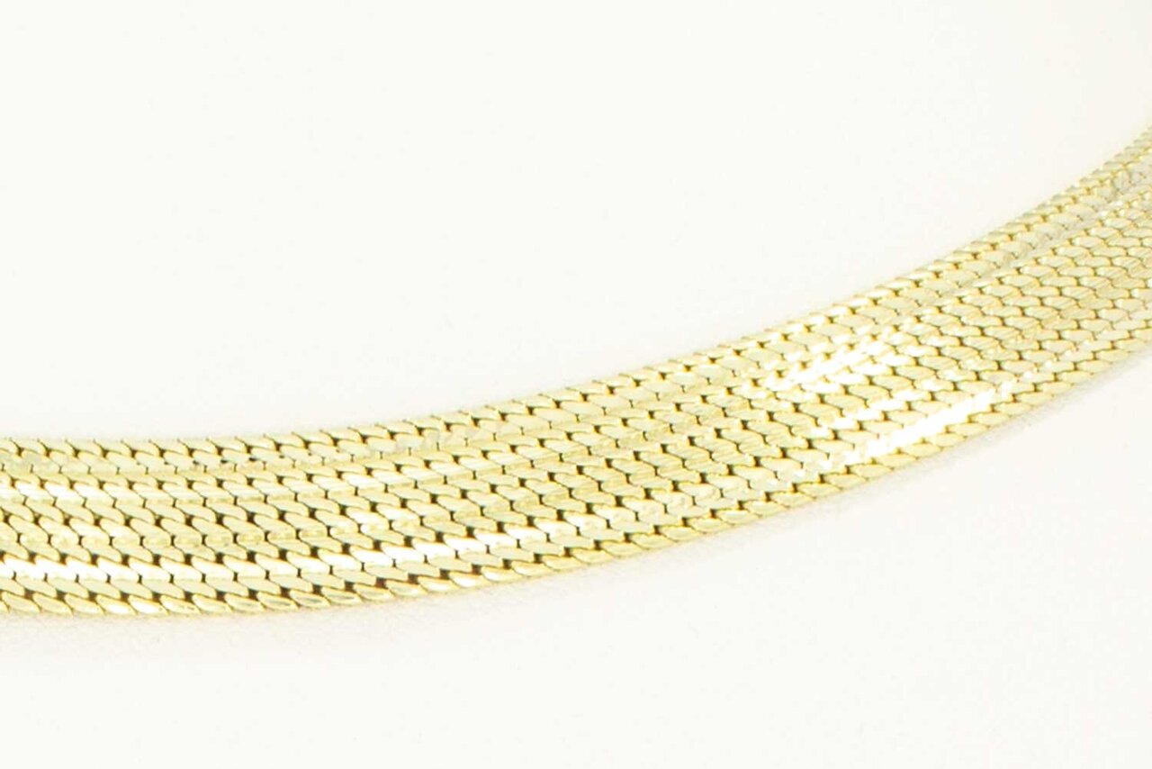 14 Karat Gold geflochtene Halskette - 44 cm