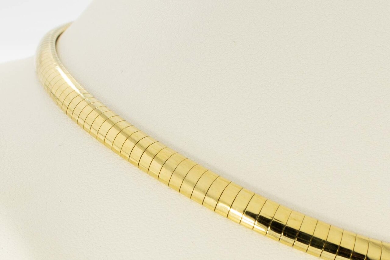 14 Karat gelb goldene Omega Halskette - 44,5 cm