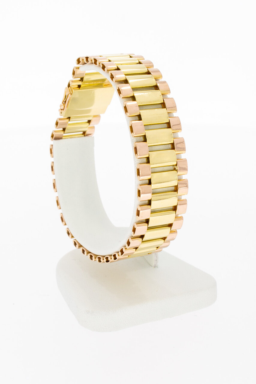 Rolex style Armband 18 Karat Gold - 18,9 cm