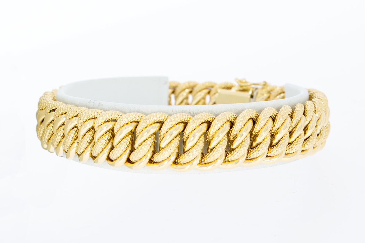 18 Karat Gold geflochtenes Vintage Armband - 20.3 cm