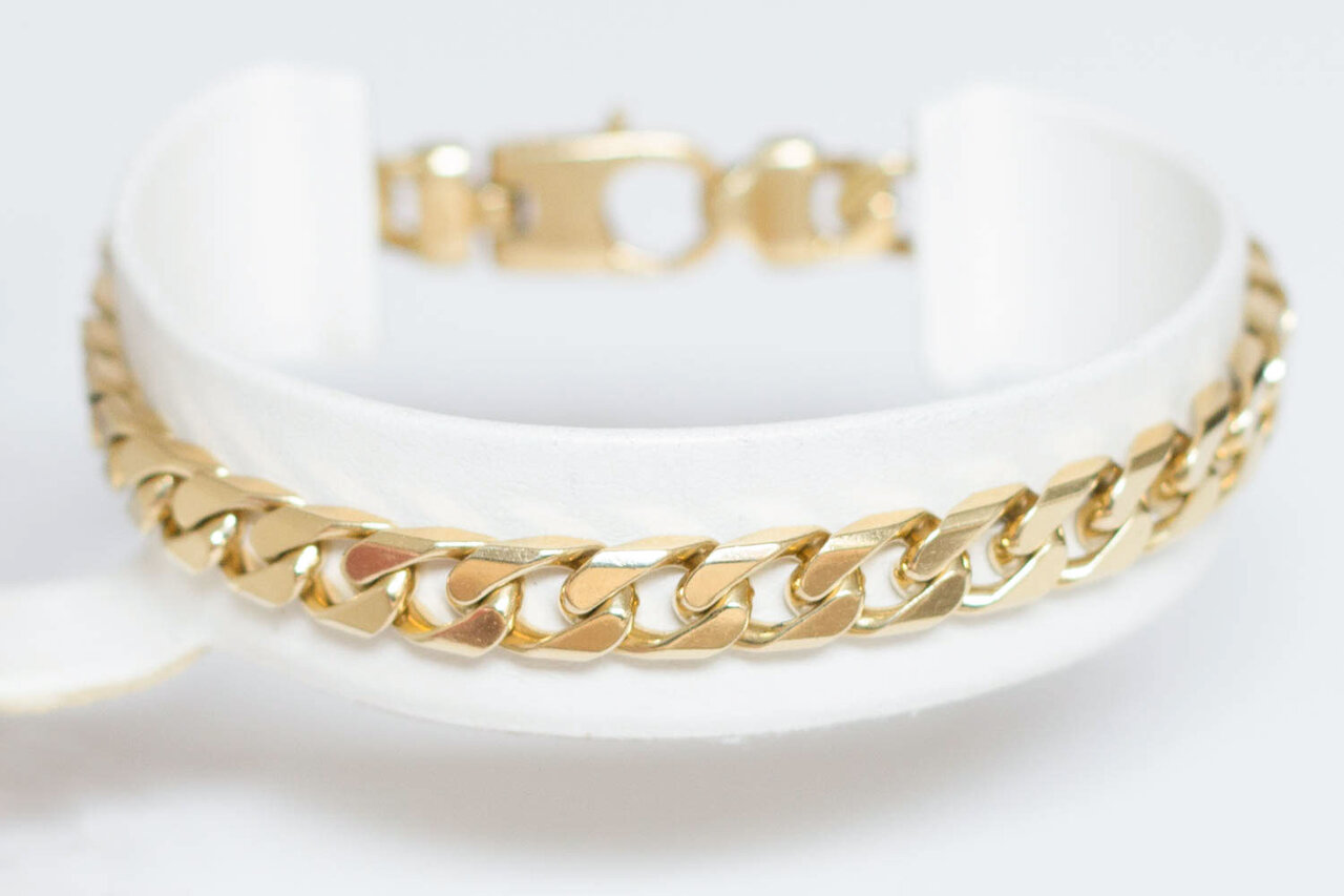 Bicolor Panzer Gold Armband 18 Karat - 20 cm