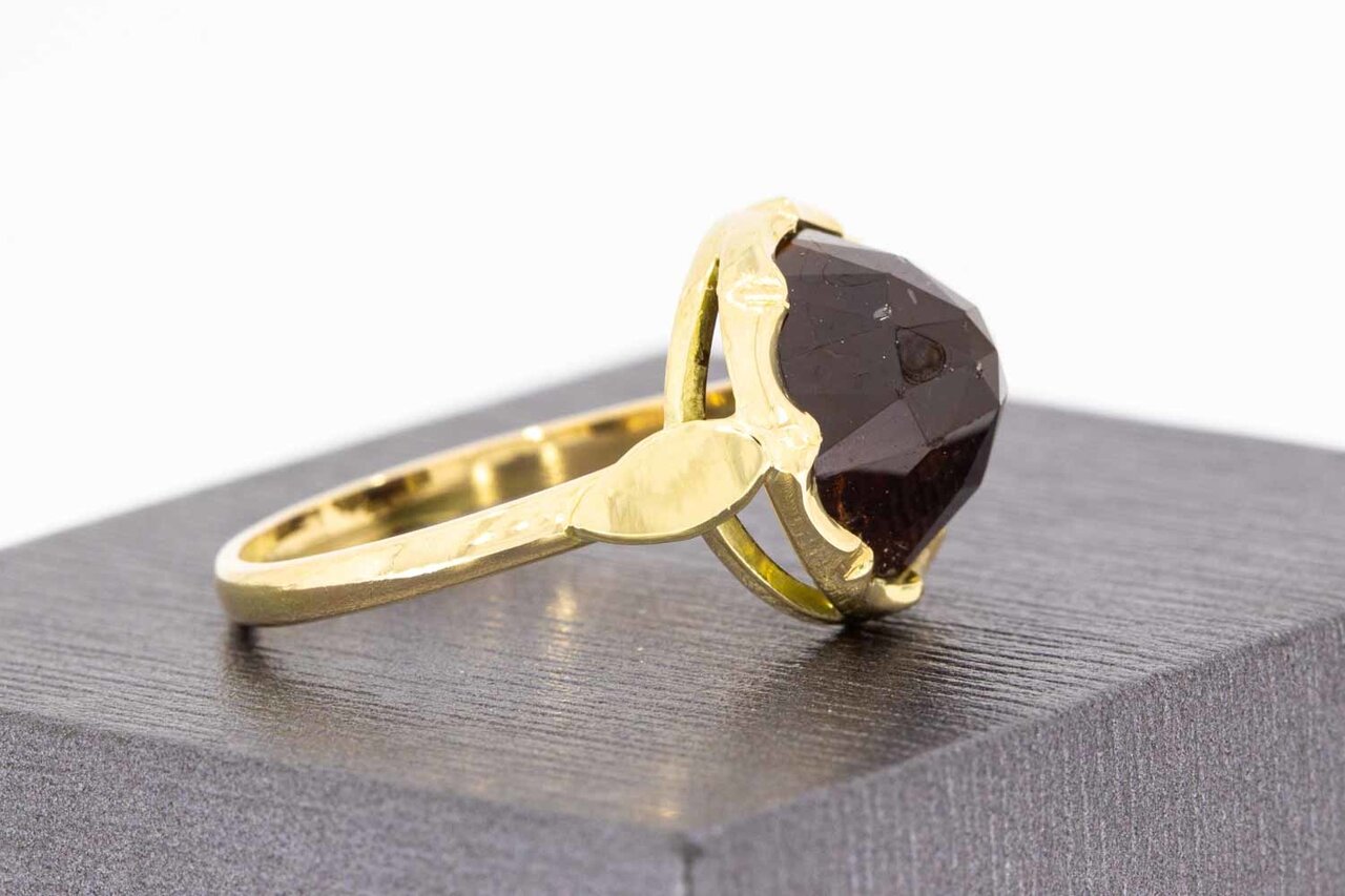 14 Karat Vintage Gold Granat Ring - 19,2 mm