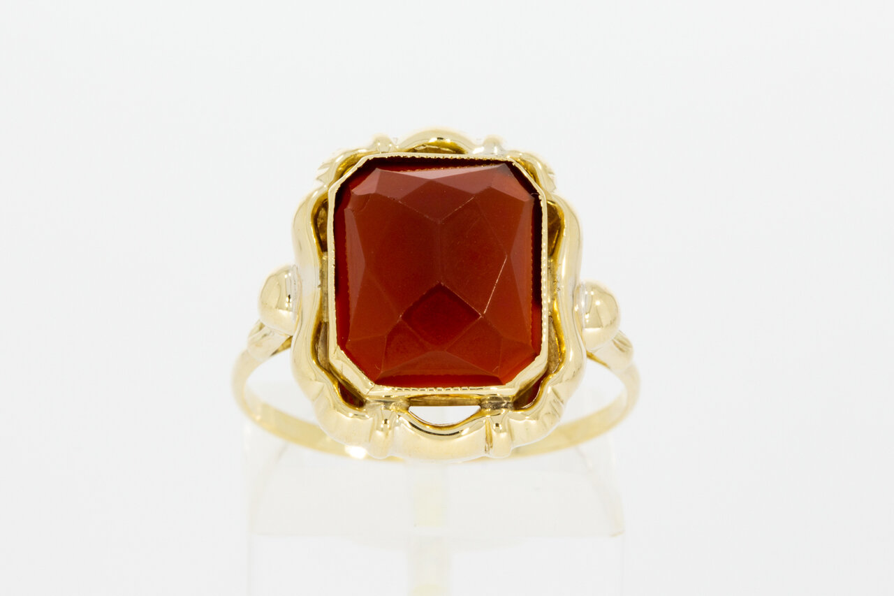 14 Karat Vintage Marquis Karneol Gold Ring  - 19,4
