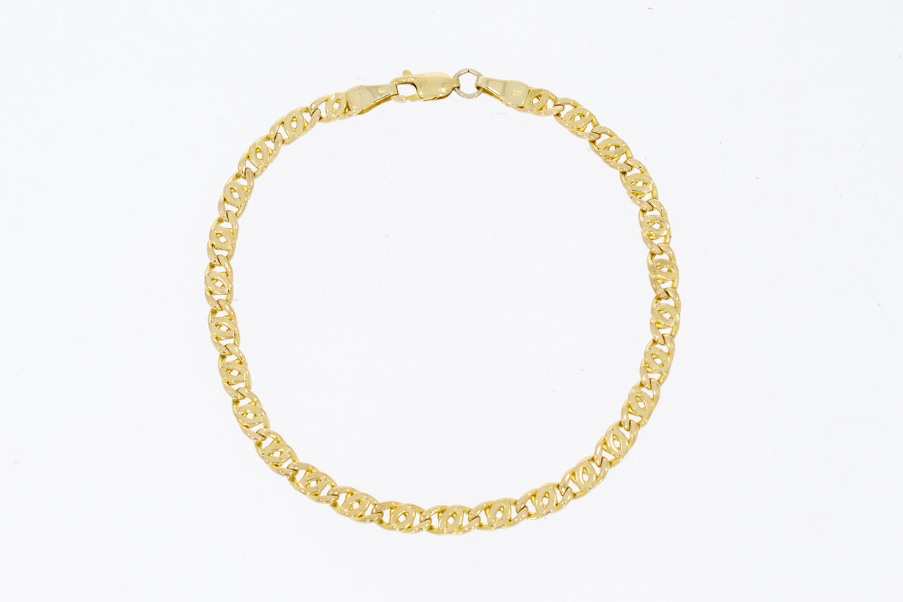 585 Gold Falkenauge Armband - 19,8 cm