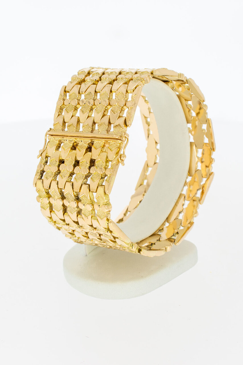 Breites Vintage Gold Armband 18 Karat - 19,8 cm