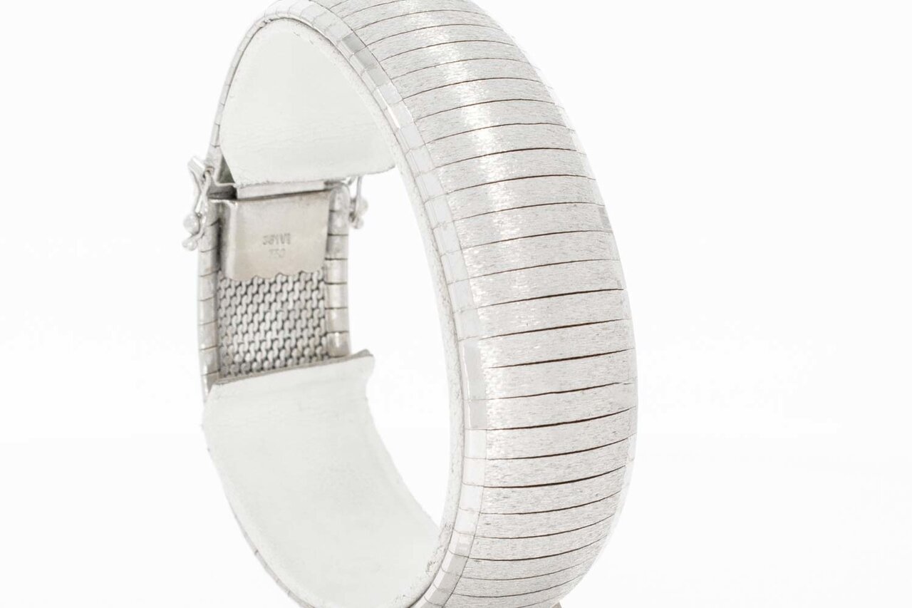 Breites Weißgold Armband 18 Karat - 19,1 cm